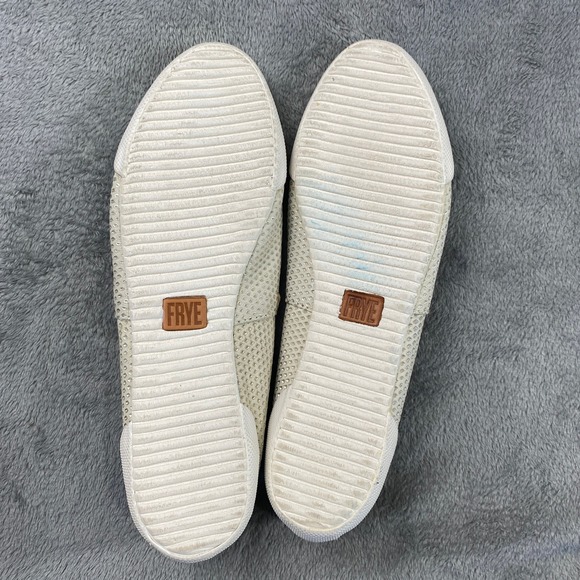 Frye Slip On Shoe Women 8.5 Melanie Metallic Perforated Diamond Leather Sneakers - Picture 2 of 12